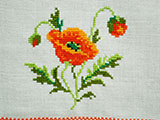 Korsstygn　クロスステッチ　ポピー